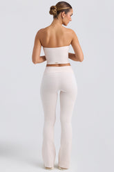 BO&TEE FOLDOVER FLARED TROUSERS WASHED CREAM